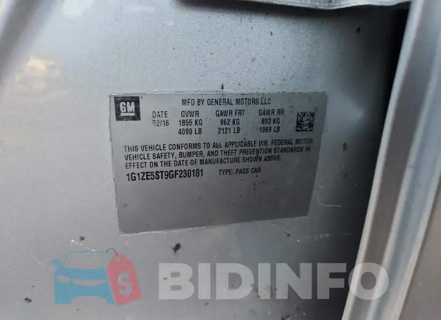 1G1ZE5ST9GF230181 Photo# 12
