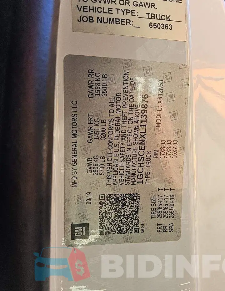 1GCHSCENXL1139876 Photo# 12