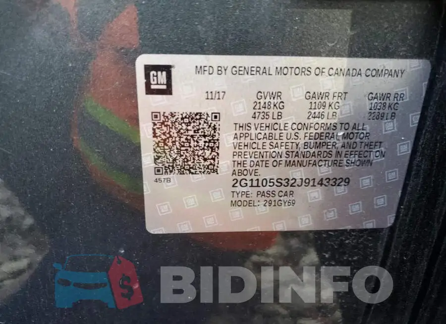 2G1105S32J9143329 Photo# 12