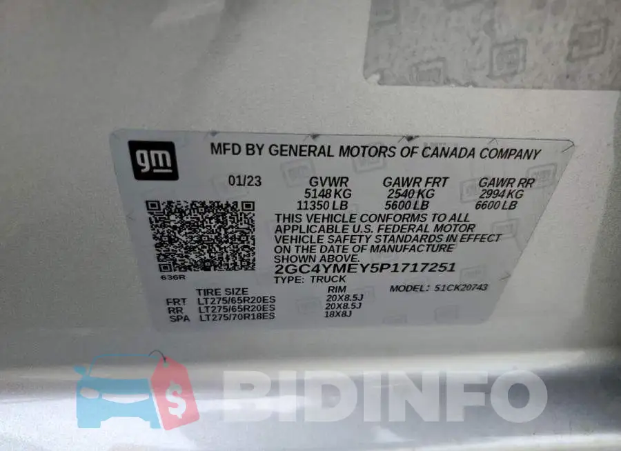 2GC4YMEY5P1717251 Photo# 12