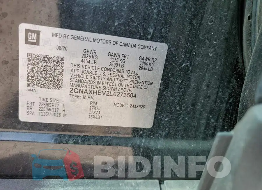 2GNAXHEV2L6271504 Photo# 13