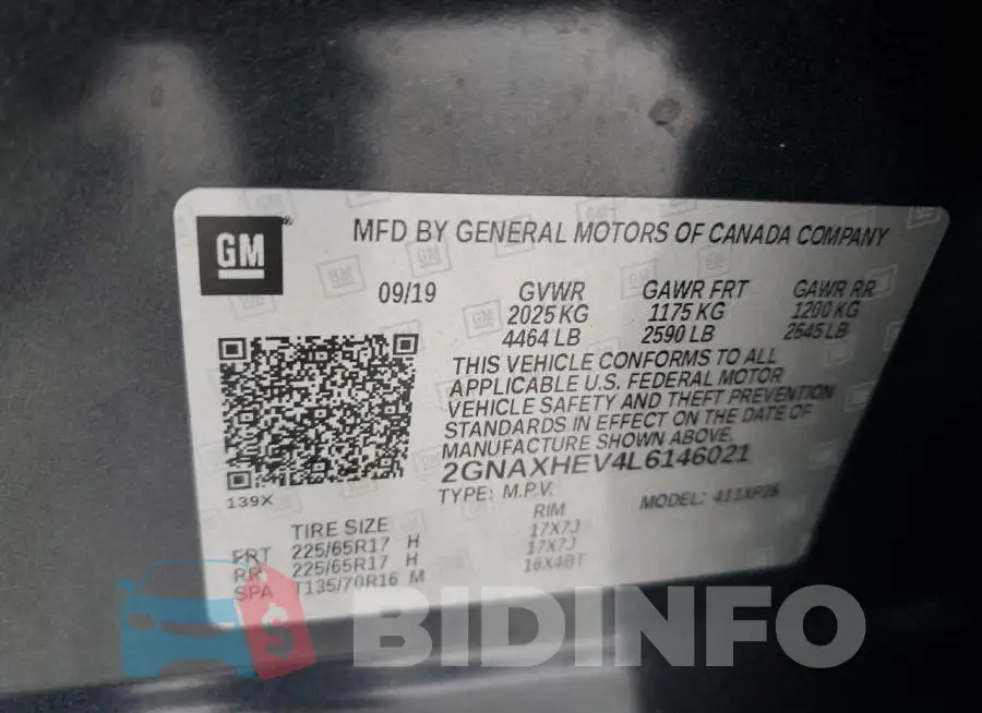 2GNAXHEV4L6146021 Photo# 12