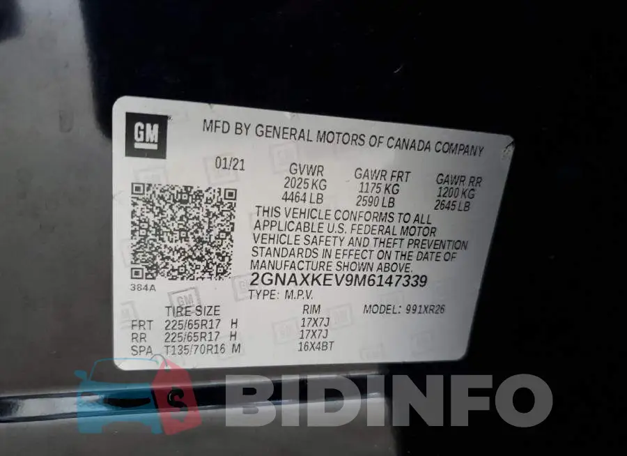 2GNAXKEV9M6147339 Photo# 13