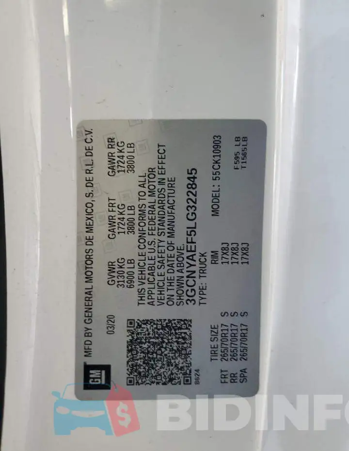 3GCNYAEF5LG322845 Photo# 13