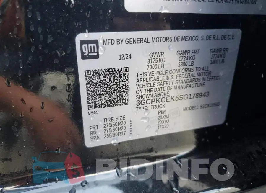 3GCPKCEK5SG178943 Photo# 13