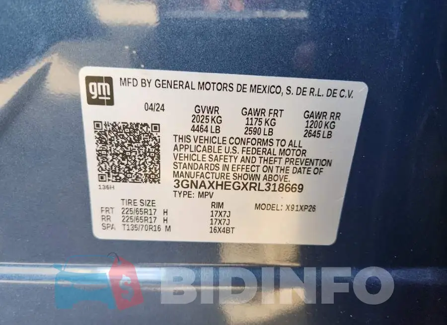 3GNAXHEGXRL318669 Photo# 13