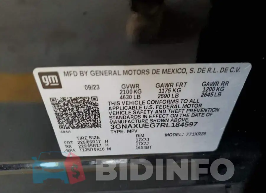 3GNAXUEG7RL184597 Photo# 13