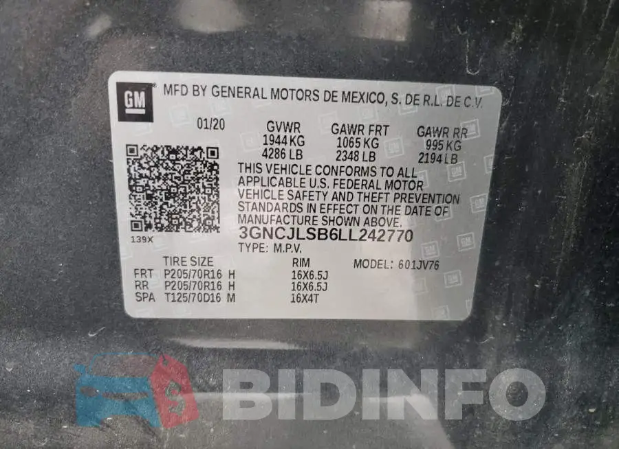 3GNCJLSB6LL242770 Photo# 13