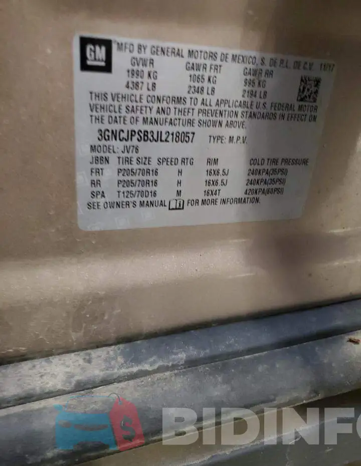 3GNCJPSB3JL218057 Photo# 13
