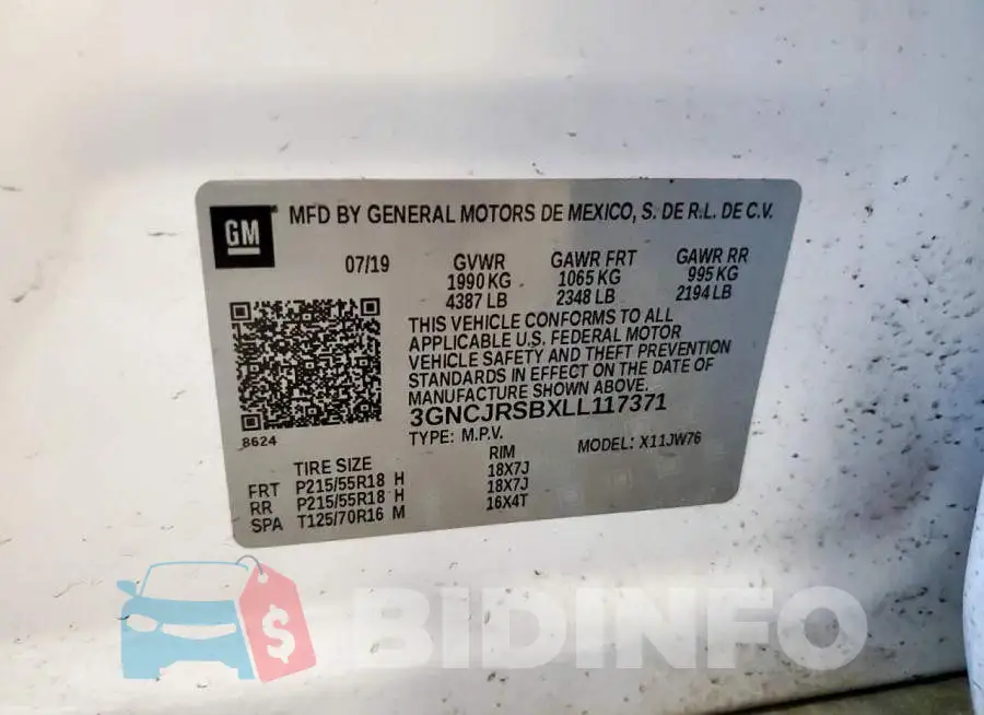 3GNCJRSBXLL117371 Photo# 12