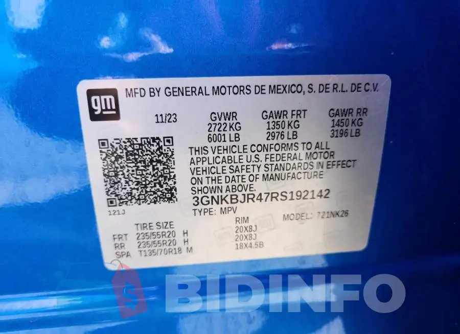 3GNKBJR47RS192142 Photo# 13