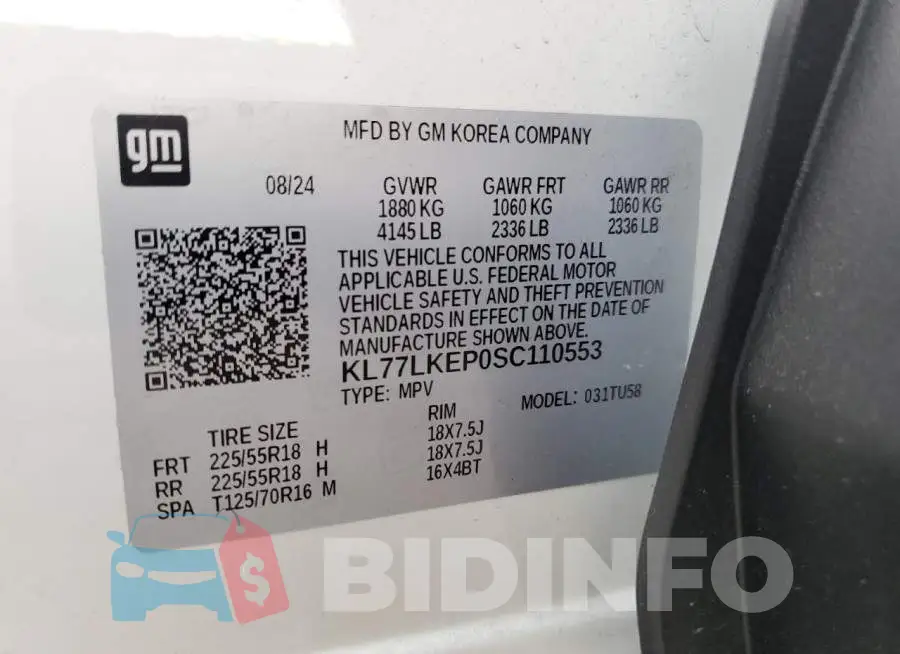 KL77LKEP0SC110553 Photo# 14