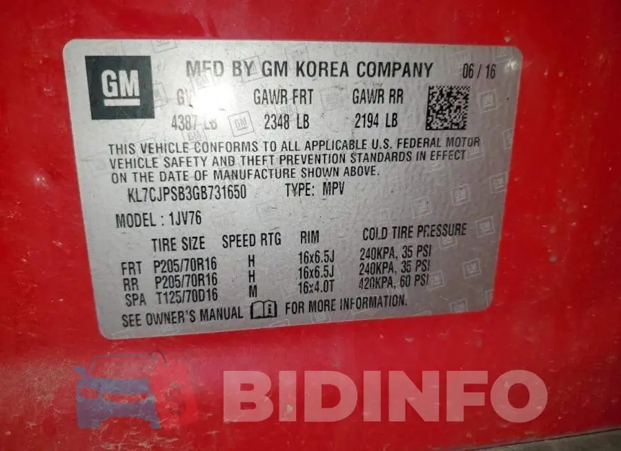 KL7CJPSB3GB731650 Photo# 13