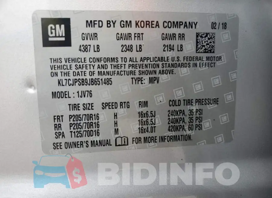 KL7CJPSB9JB651485 Photo# 13