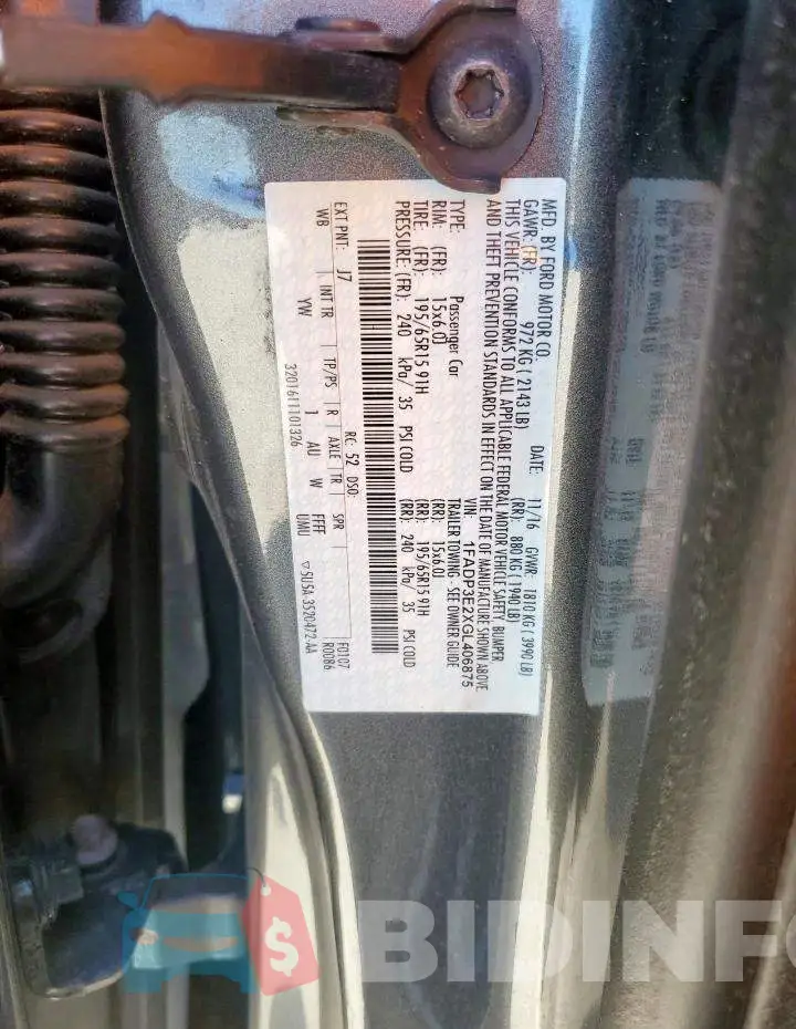 1FADP3E2XGL406875 Photo# 12