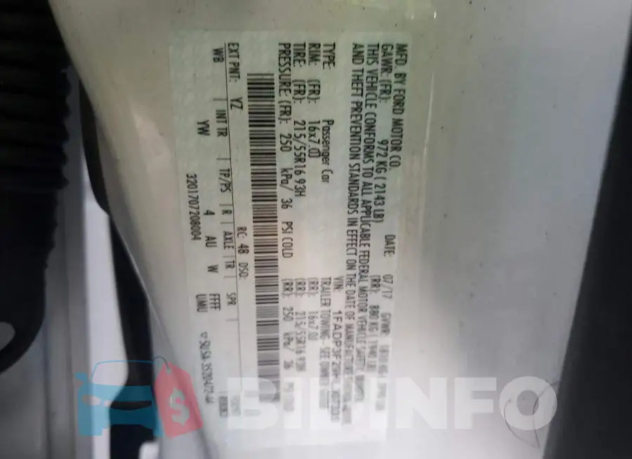 1FADP3F29HL307335 Photo# 12