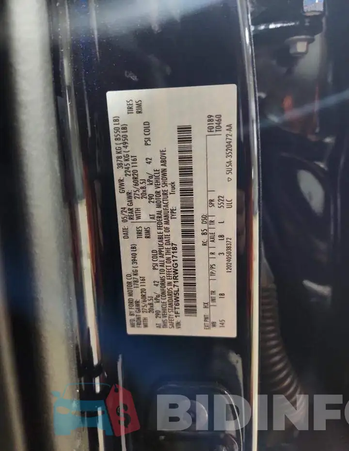1FT6W5L71RWG17187 Photo# 12