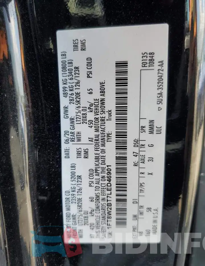 1FT8W2BT7LED46901 Photo# 13