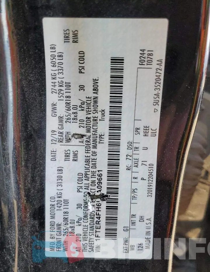 1FTER4FH6LLA09661 Photo# 12