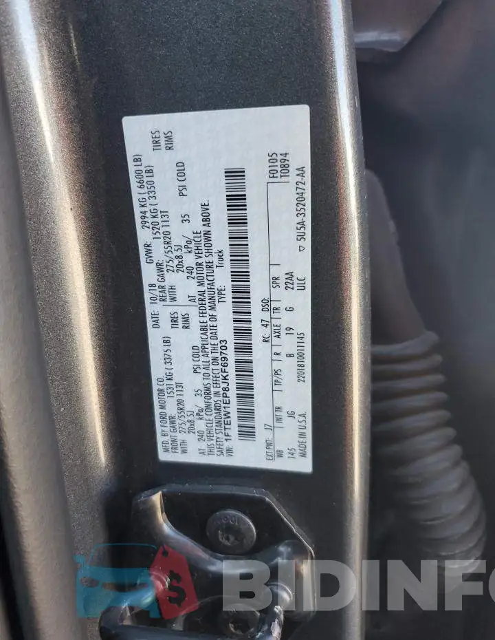 1FTEW1EP8JKF69703 Photo# 12