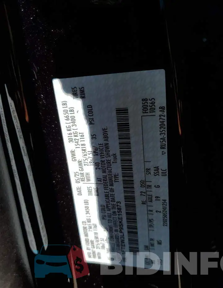 1FTEW3LP9SKE15873 Photo# 12