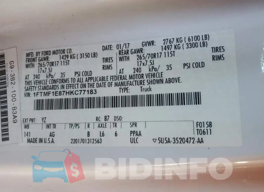 1FTMF1E87HKC77183 Photo# 12