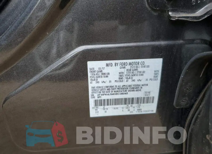 2FMPK4J94HBC08045 Photo# 12