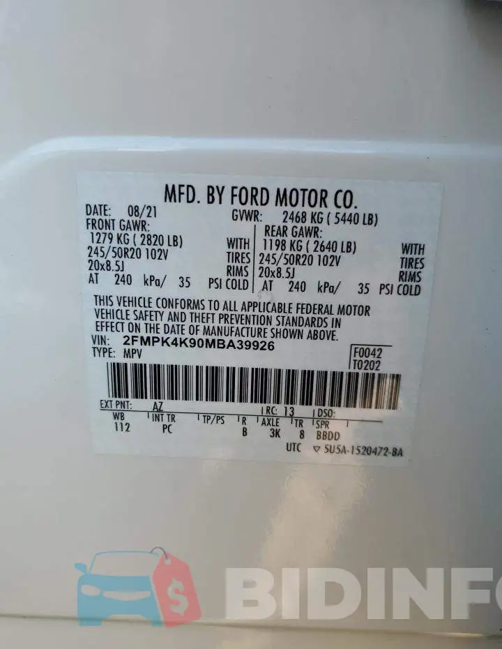 2FMPK4K90MBA39926 Photo# 13
