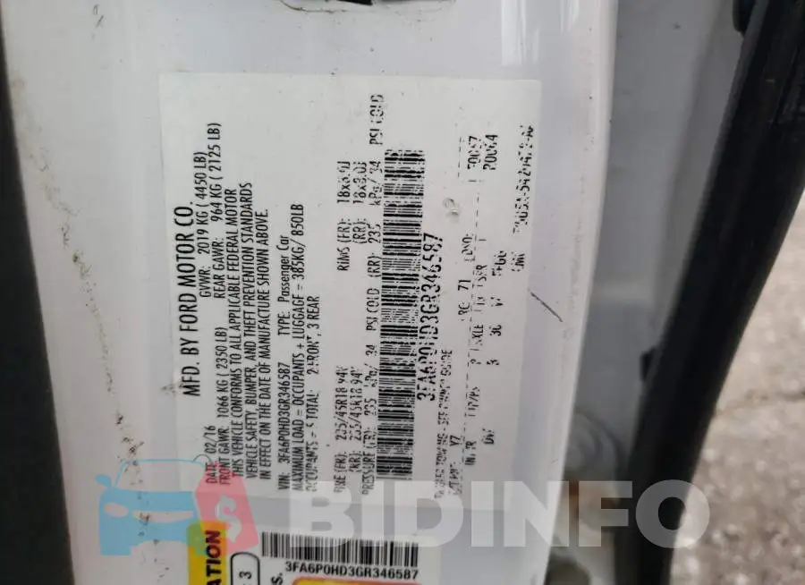 3FA6P0HD3GR346587 Photo# 13