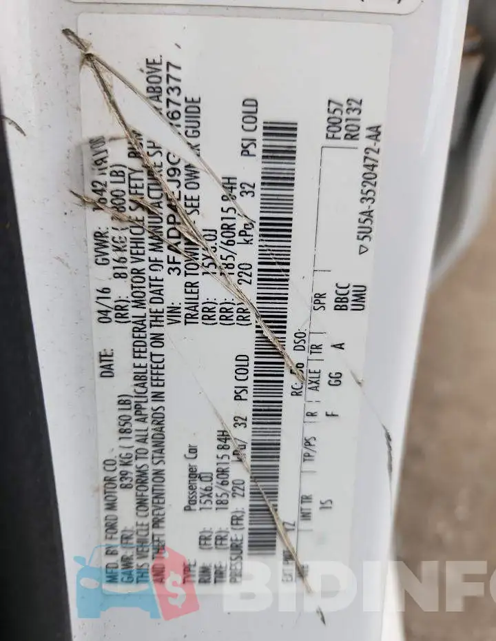 3FADP4EJ9GM167377 Photo# 12