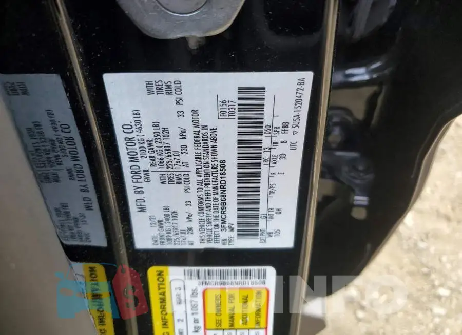 3FMCR9B68NRD18508 Photo# 13
