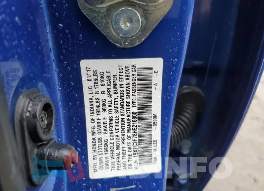 19XFC2F78HE216800 Photo# 12