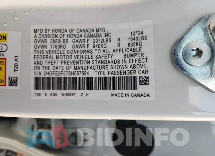 2HGFE2F57SH557594 Photo# 12