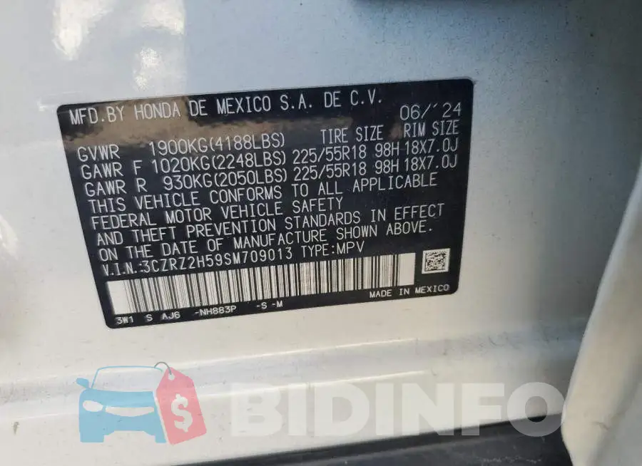 3CZRZ2H59SM709013 Photo# 13