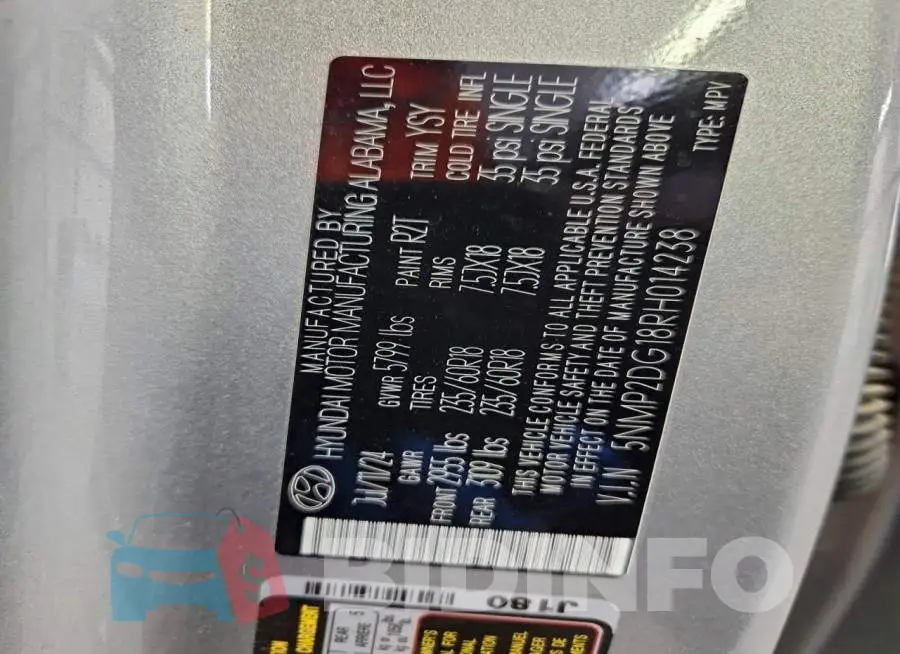 5NMP2DG18RH014238 Photo# 13