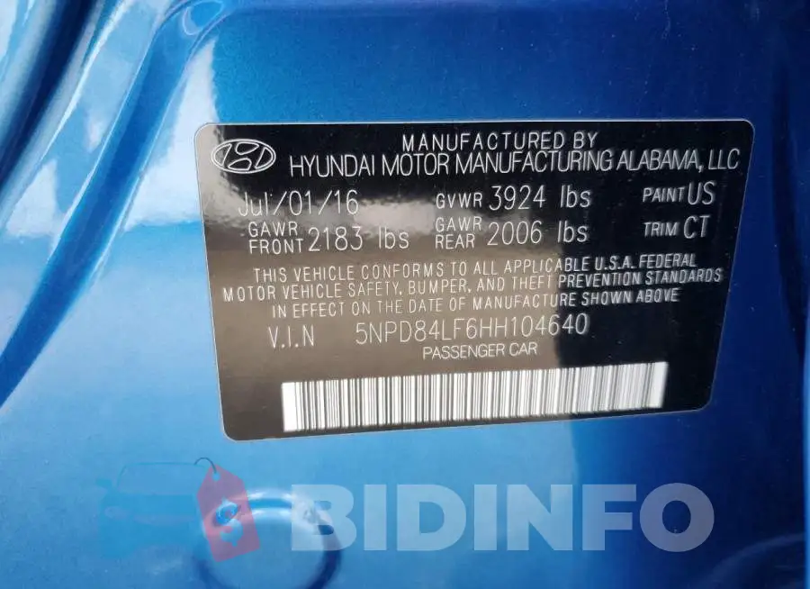 5NPD84LF6HH104640 Photo# 13
