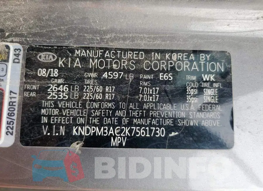 KNDPM3AC2K7561730 Photo# 12