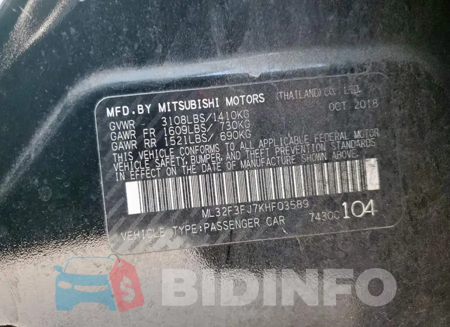 ML32F3FJ7KHF03589 Photo# 13