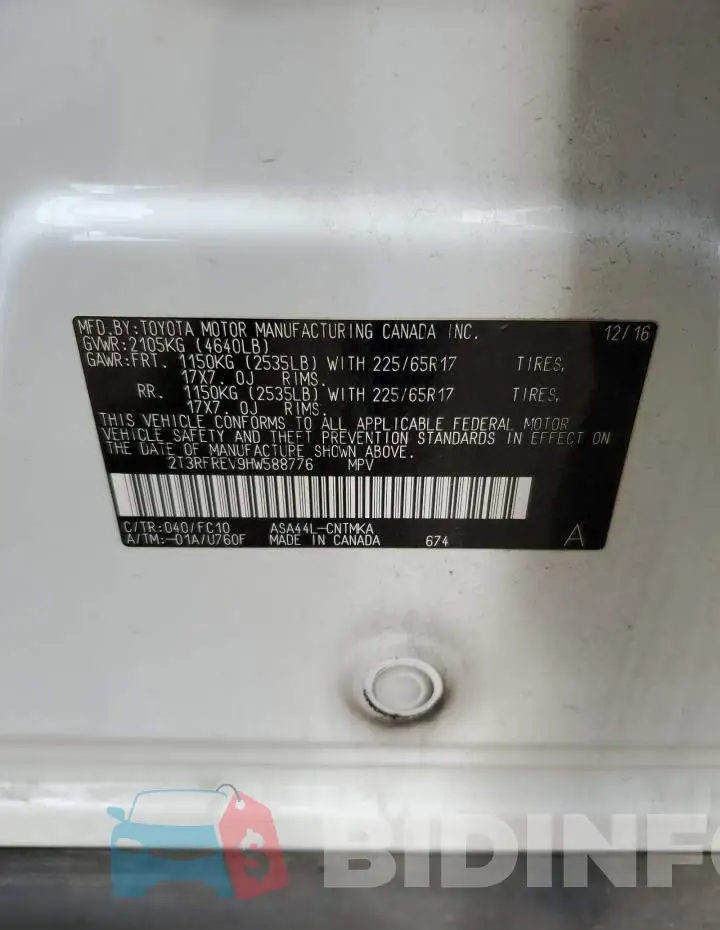 2T3RFREV9HW588776 Photo# 13