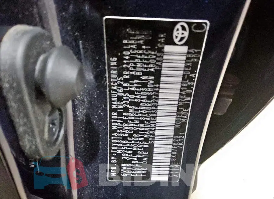 5YFB4MDE0SP327744 Photo# 12