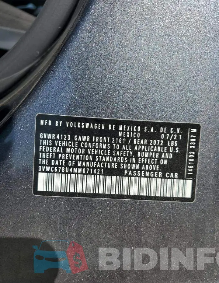3VWC57BU4MM071421 Photo# 12