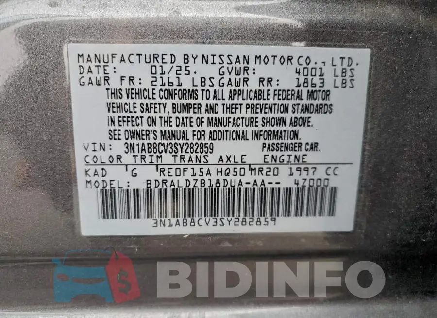 3N1AB8CV3SY282859 Photo# 12