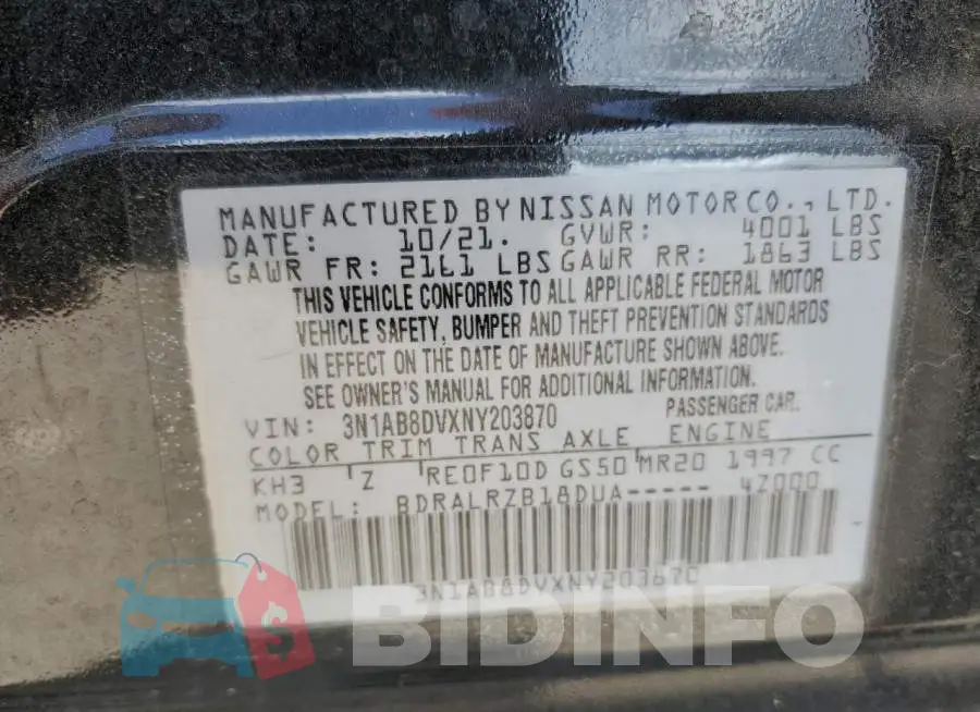 3N1AB8DVXNY203870 Photo# 12