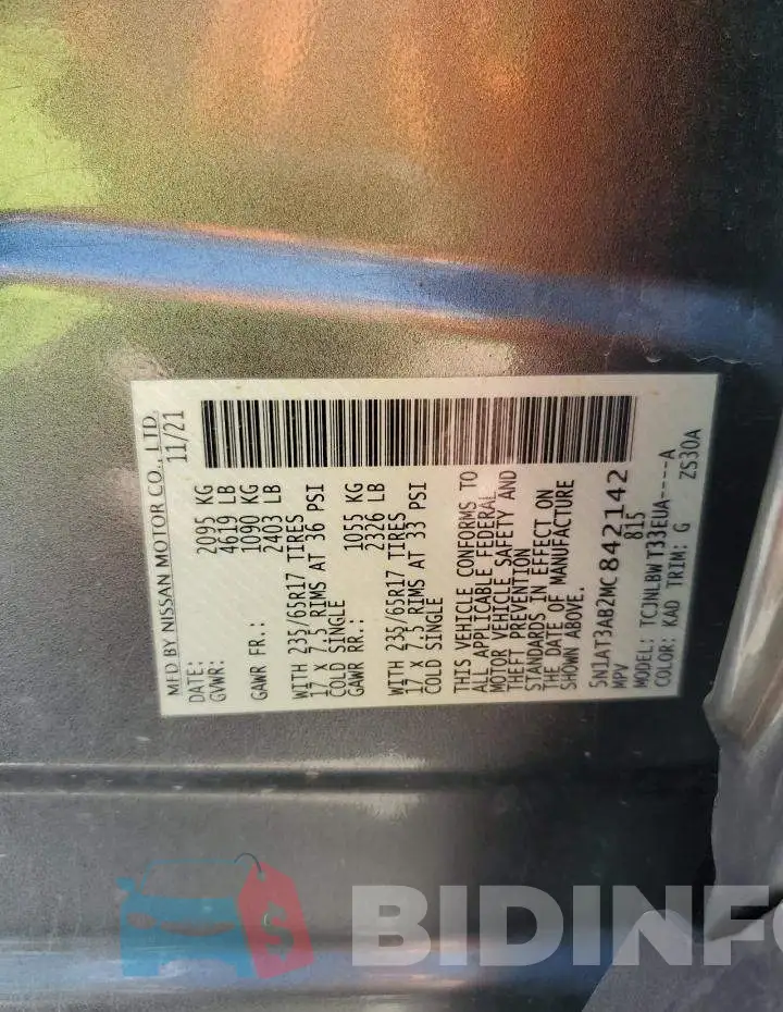 5N1AT3AB2MC842142 Photo# 13