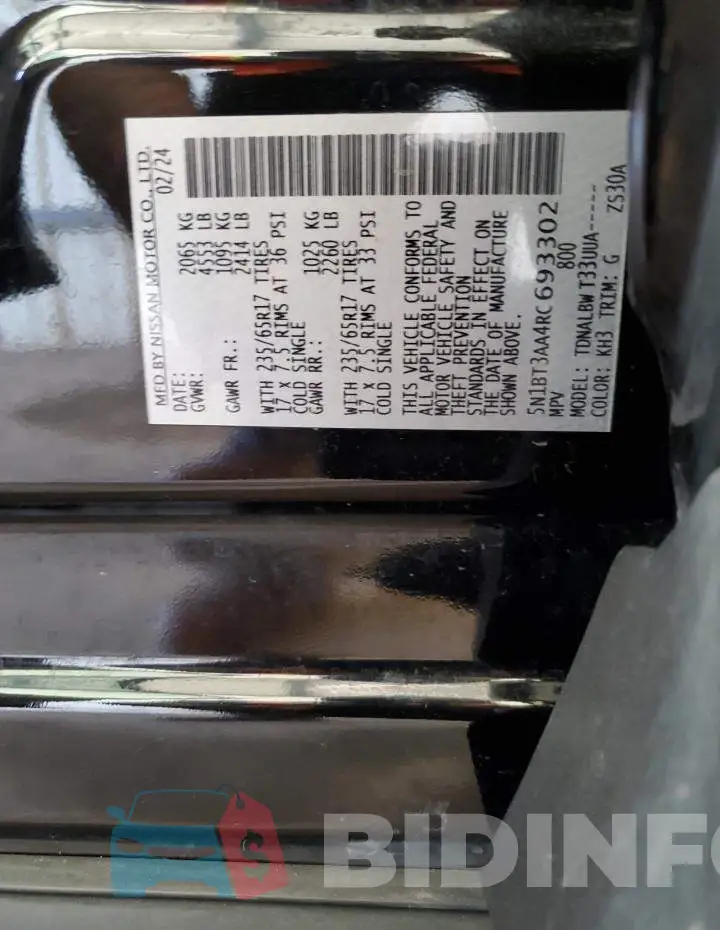 5N1BT3AA4RC693302 Photo# 14