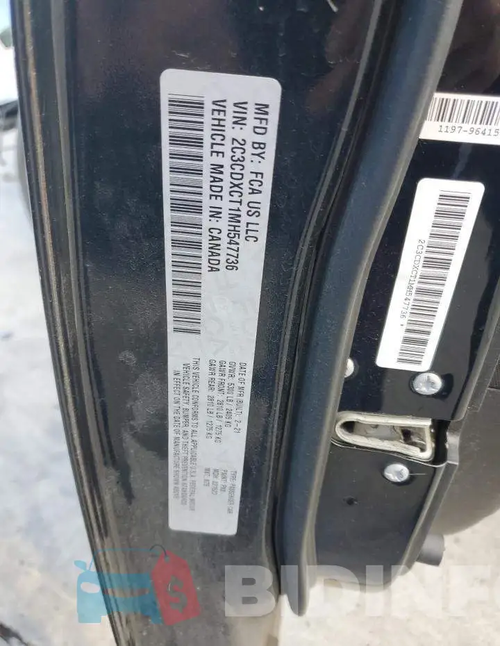 2C3CDXCT1MH547736 Photo# 13