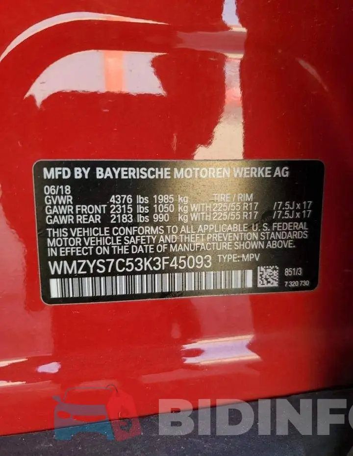 WMZYS7C53K3F45093 Photo# 13