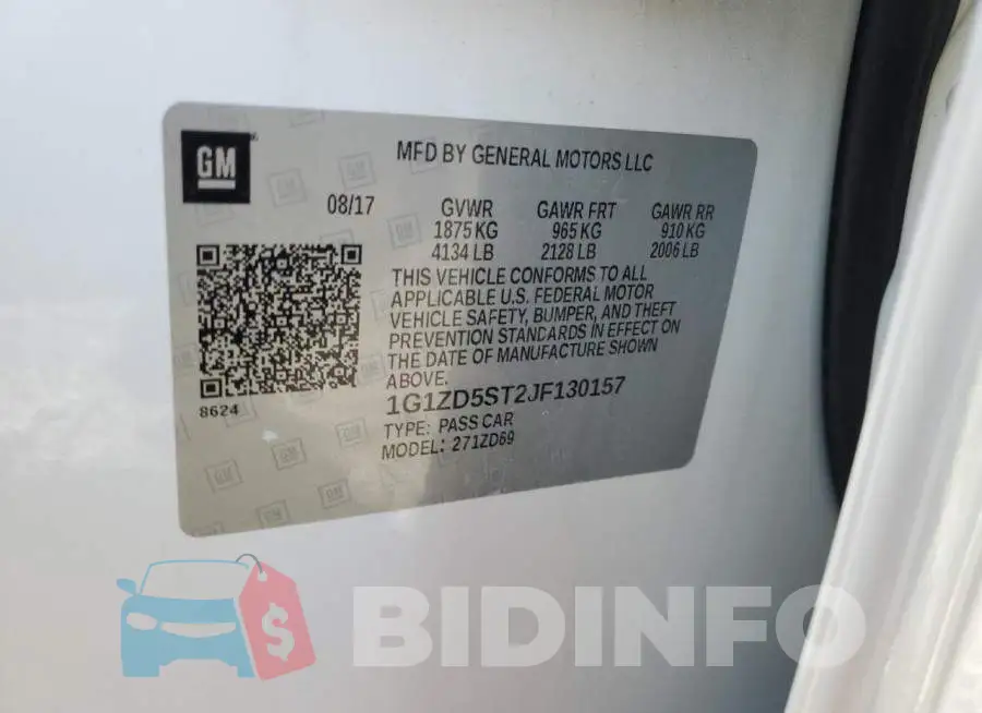 1G1ZD5ST2JF130157 Photo# 12