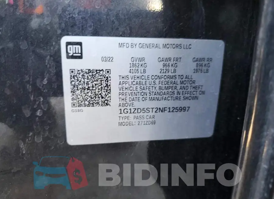 1G1ZD5ST2NF125997 Photo# 13