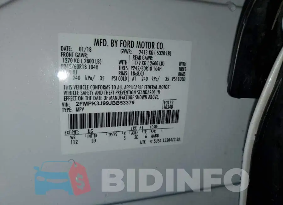2FMPK3J99JBB53379 Photo# 13
